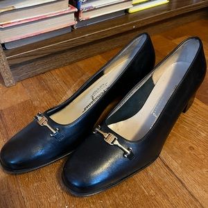 Salvatore Ferragamo block heeled loafers